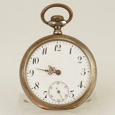 Rare JUNGHANS Silver Pocket Watch Men's no fusee duplex chronometer no repeater