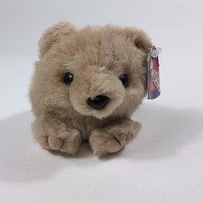 Swibco Puffkins Honey Bear Plush Stuffed Animal 4" Retired Bean Bag Stuffy Kids