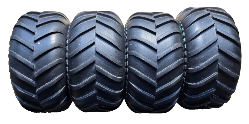 Set of 4 BKT Wheels Grave Digger Monster Jam Replacement 4” RC Truck Tires - Image 4 of 4