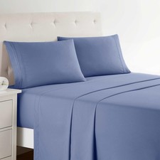 Clara Clark Premier 1800 Series 4 Piece Bed Sheet Set, Deep Pocket, Split King