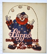 Original VINTAGE 1970s Heat Transfer | Flippo the Clown Snap Cackle Plop - '75