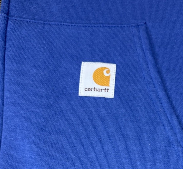 Carhartt Full Zip Hoodie Mens Sz L Workwear Blue thumbnail 4
