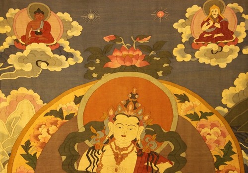 Wonderful Old Tibet Tibetan Buddhist Kesi Embroidery Thangka Tangka"Vajrasattva" - Picture 3 of 9