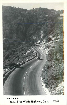 Postcard 1940s Frasher RPPC California Rim of the world Highway F5586 23-11267