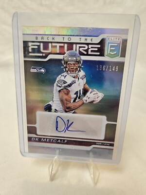 2020 Donruss Elite Back To The Future Signatures DK Metcalf 136/149 