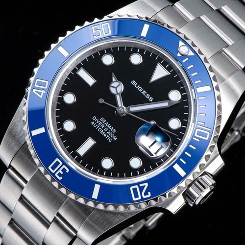 Sugess High-Beat 28800 Ocean Star 200M Water Resistance Watch Ceramic SW126619LB