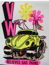 Original VW Bug Vintage 70's L&H MFG T-Shirt transfer only / Iron on   X 26