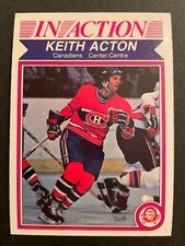 Keith ACTON 1982-83 O-Pee-Chee In Action Hockey #180 Montreal Canadiens