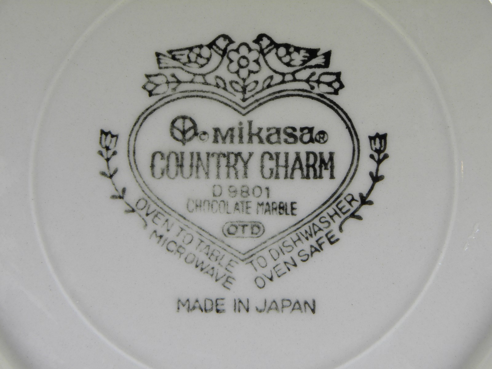 Mikasa Chocolate Marble Salad Plates Set of 15