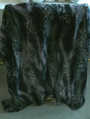Multi-Color Purple Scarf/37 Inches Wide 57 Inches Long/100% Poly/Animal Print