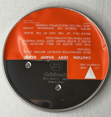 Cuisinart DLC-8 DLC-10 Food Processor DLC-844TX 4mm Slicing Disc Replacement