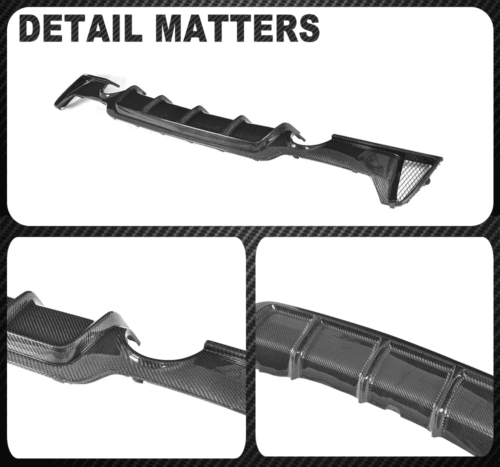 Difusor trasero de carbono difusor faldón trasero para BMW F32 F33 F36 M paquete deportivo 14-18 - Imagen 13 de 13
