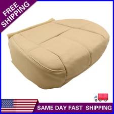 Driver Bottom Leather Seat Cover Tan For 2007-2013 Silverado 1500 2500 3500 HD