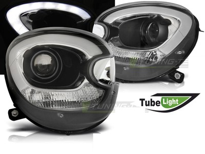 Projektorin ajovalot for Mini Cooper R60 Countryman 2010-2014 putki vaalea musta