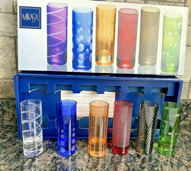 Mikasa Cheers Mix Shot Glasses Set Of 6. With Box eBay