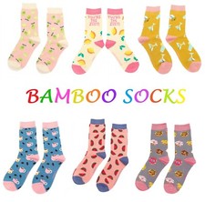 Womens Bamboo Ankle Socks - Cute Designs - One Size - Food Drink Ladies Adults