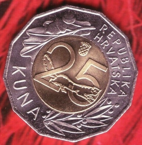 CROATIA 2019 25 KUNA animal bimetal COIN UNC