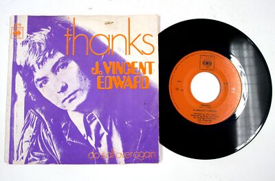 J. Vincent Edwards   Thanks / Do It All Over Again 7'' Vinyl 1969 VG+