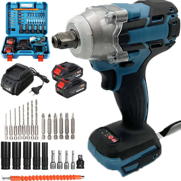 Trapano Avvitatore a Impulsi Brushless PRO 800W 400Nm + 2 Batterie 24 Kit