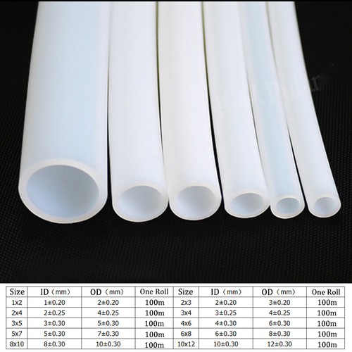 Tubo de tubo de PTFE lechoso, tubería ØID 0,5 mm - 20 mm para impresora 3D varios tamaños 600 V - Imagen 2 de 9