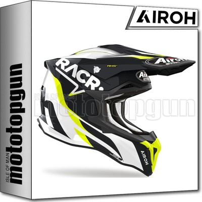 AIROH HELMET CROSS MOTORBIKE STRA17 STRYCKER RACR GLOSS SZ. S