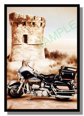Voll gekleidete Harley Davidson Elecdraglide Frankreich Fort Tower Bruere kostenlose P&P UK