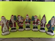 1 lot of 7 Vintage Memories of Santa Figurines 1984 by Christmas Eve, Inc. Korea