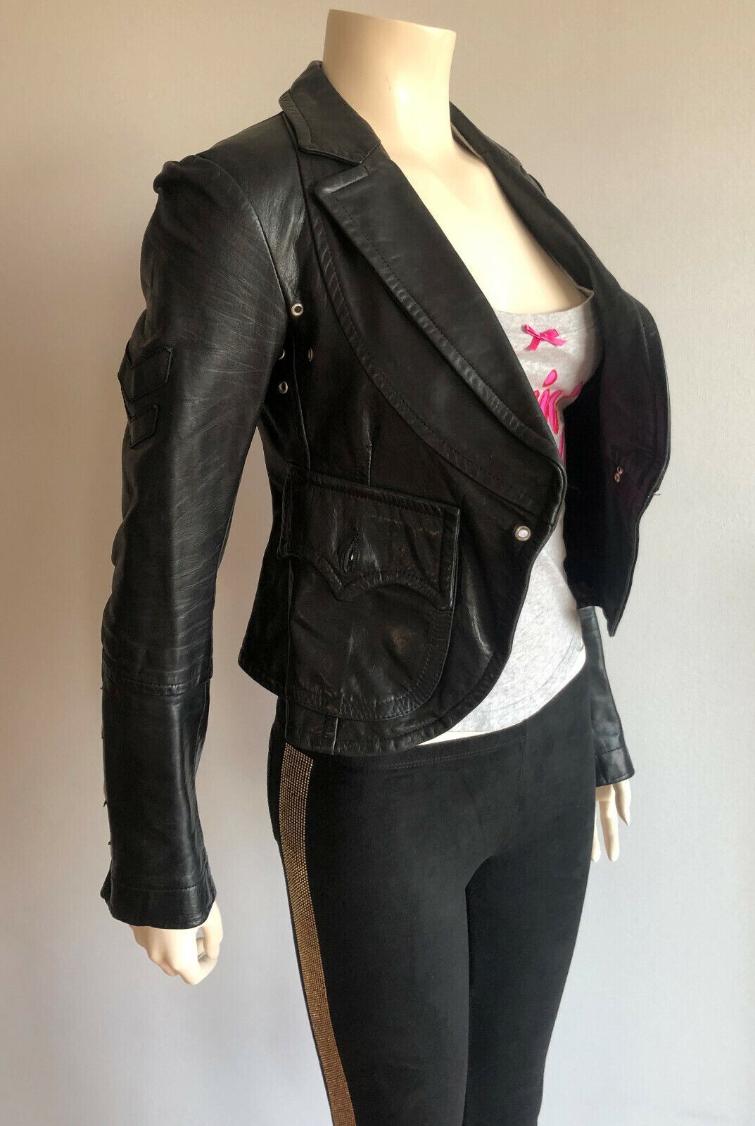 Authentic DSQUARED Leather Blazer mod.72PG001 siz… - image 5