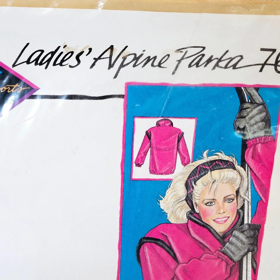 Ladies' Alpine Parka 76 Pattern DK Sports Daisy Kingdom 1987 Uncut Vintage - Image 2 of 4