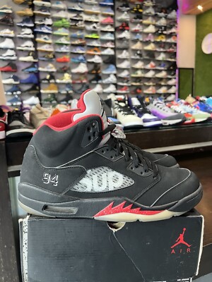 Size 11 - Supreme x Air Jordan 5 Retro Black | eBay