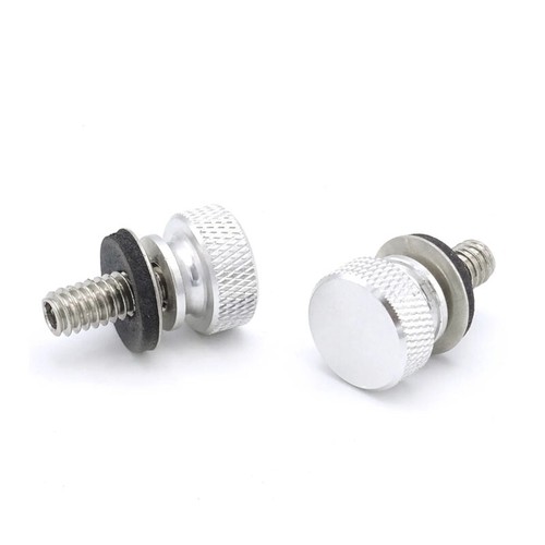 2PCS Silver Rear Seat Solo Rack Screw Bolt Fit for Harley Touring Sportster Dyna - Picture 7 of 9