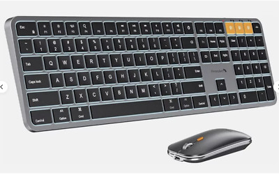 ProtoArc KM100-A Backlit Bluetooth Keyboard & Mouse Combo for Mac -New Open Box