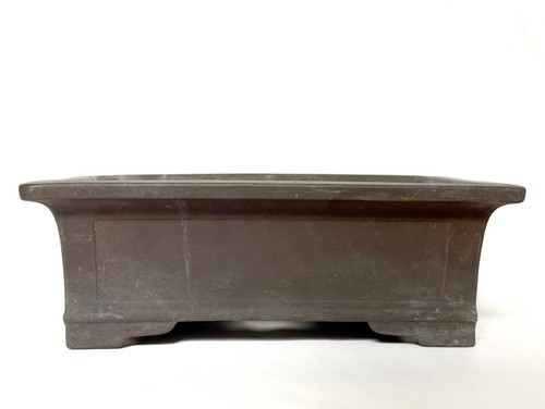 Chinese Unglazed Rectangle Ceramic Bonsai Pot (Approx. 13.6" x 10.0" x 4.7") - Picture 2 of 9