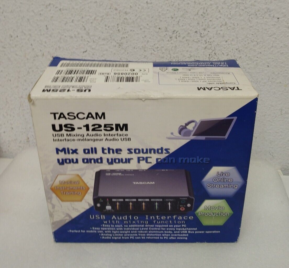 TASCAM US-125M USB Audio/MIDI Interface With Mixer Function | eBay