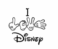 Vinyl Decal - I Love Disney