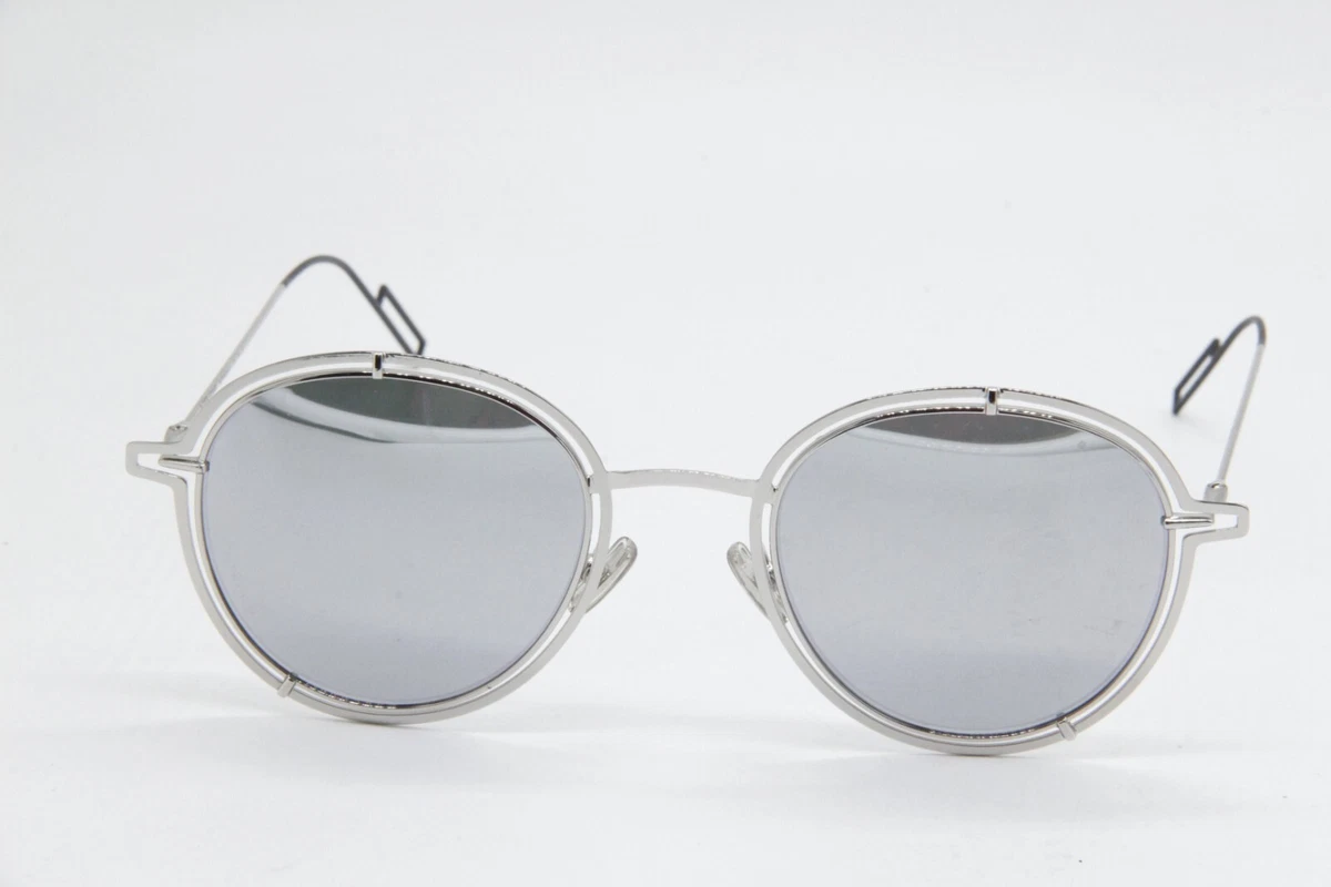 NEW CHRISTIAN DIOR HOMME DIOR0210S 010DC SILVER BLACK AUTHENTIC SUNGLASSES 49 22
