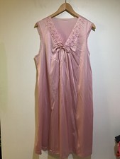 Vintage JCPenney Pink Embroidered Sleeveless Nightgown