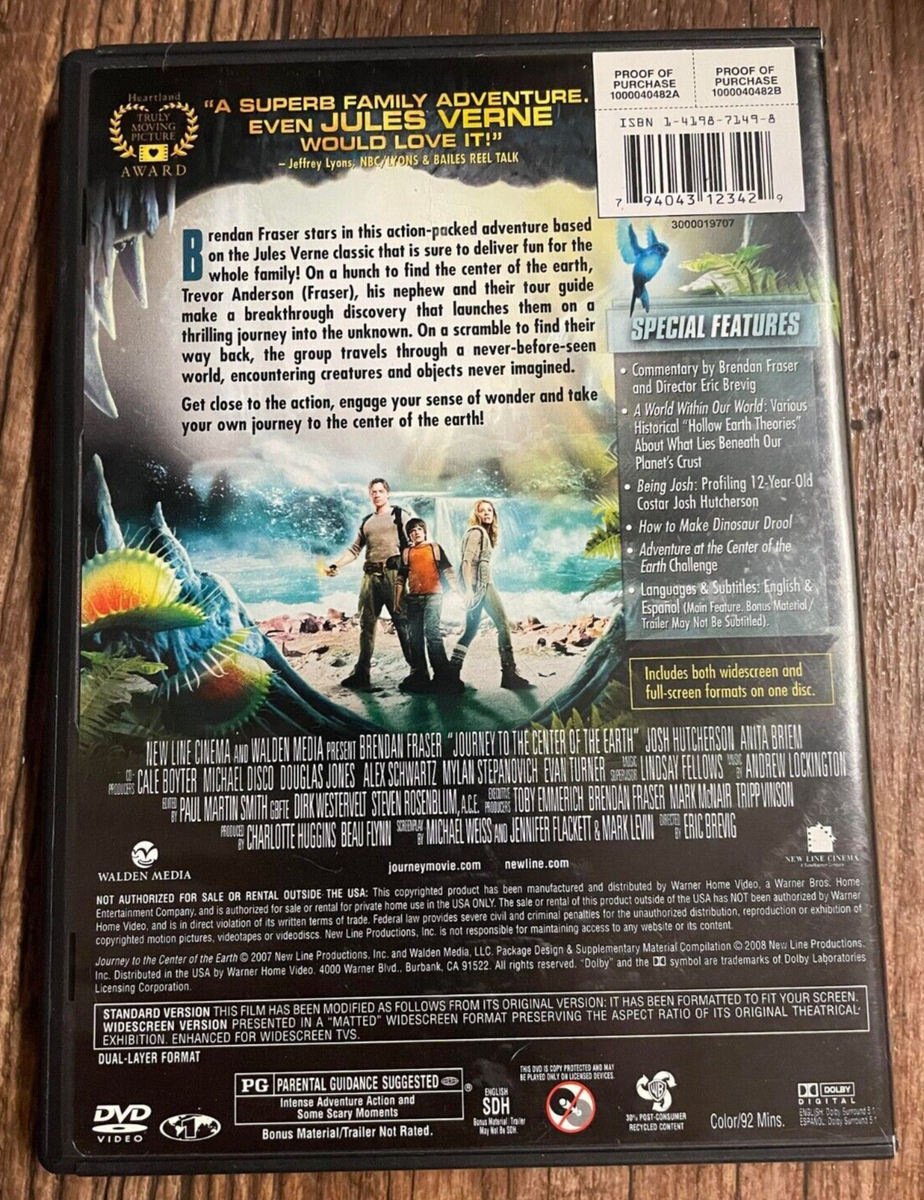Journey to the Center of the Earth DVD, Brendan Fraser Josh