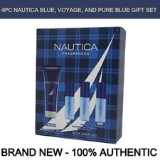 Brand New Nautica Voyage Pure Blue 4 Piece Gift Set