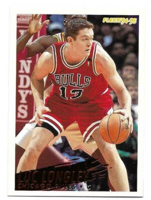 LUC LONGLEY 1994-95 FLEER CARD NEAR MINT+ CONDITION