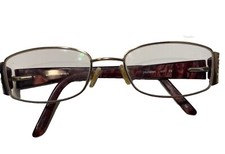 Sophia Loren Zyloware Eyeglasses Frame M185 Womens Brown Gold Rectangular 54 18