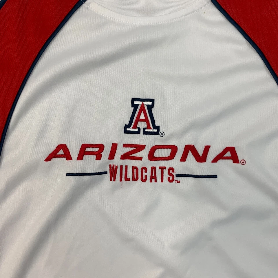 Camiseta De Colección Arizona Wildcats Para Hombres M Mediana Blanca NCAA Performance Crew Tee Foto 3 de 4