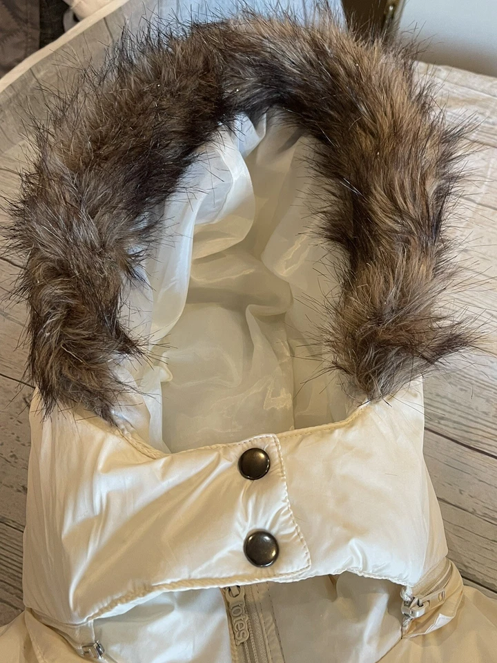 Casaco feminino Weather Stoppers Totes poliéster acolchoado Parka pele sintética creme grande - Imagem 4 de 4