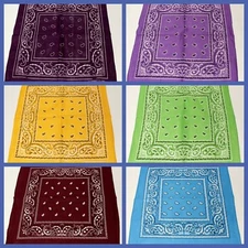 Bandanna Face Mask Bandana Head Scarf Cotton Handkerchief 6 Colors To Choose