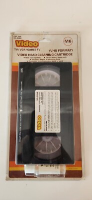 Vintage GC Electronics Video Cleaning Cartridge Tape for VCR Head (VHS FORMAT)