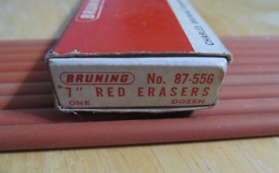 BRUNING 7'' Erasing Machine Erasers - No. 87556 - 9 Erasers