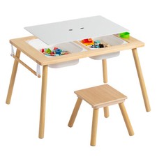 Kids Art Sensory Table for Toddler 5 in 1 Wooden Activity Table Kids Xmas Gift