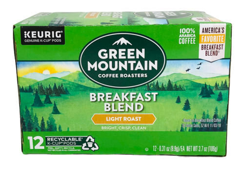 Green Mountain Frühstücksmischung Light Roast K-Cup Pods 12 CT 2er Pack - Bild 1 von 1