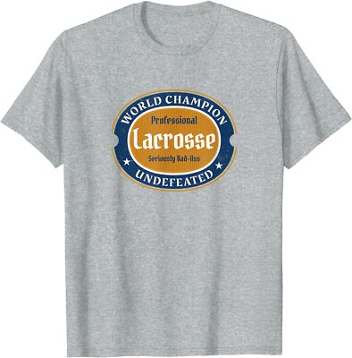Retro Lacrosse World Champion “Seriously Bad-Ass” T-Shirt *NEW