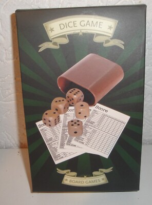 Würfelspiel - Kniffel, Five Dice Game, Würfel, Becher, Block - NEU